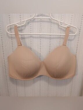 Cacique Lane Bryant 42DD Beige Smooth Lightly Lined Full Coverage Bra VGUC